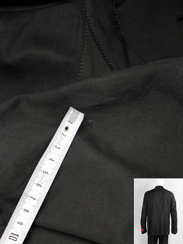 Ann Demeulemeester black long jacket with 5-button double breasted closure (10)