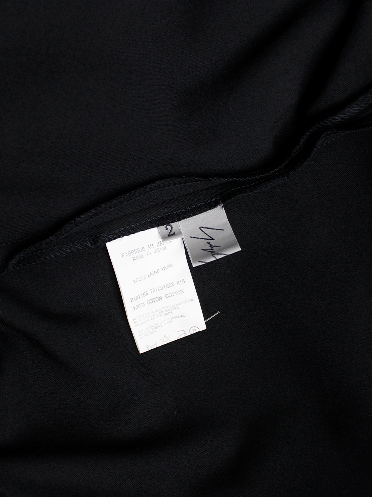 Yohji Yamamoto black silk bomber-style blouse with front zipper and side drape (13)