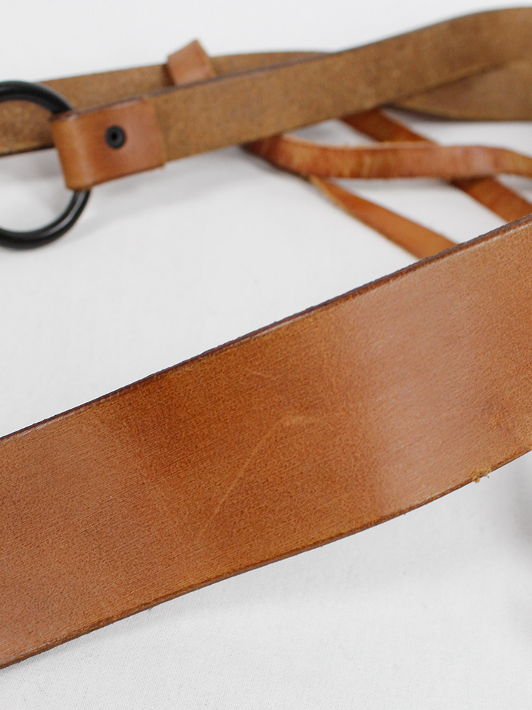 af Vandevorst brown horse riding belt with bronze hoops, straps and cross fall 2011 (6)