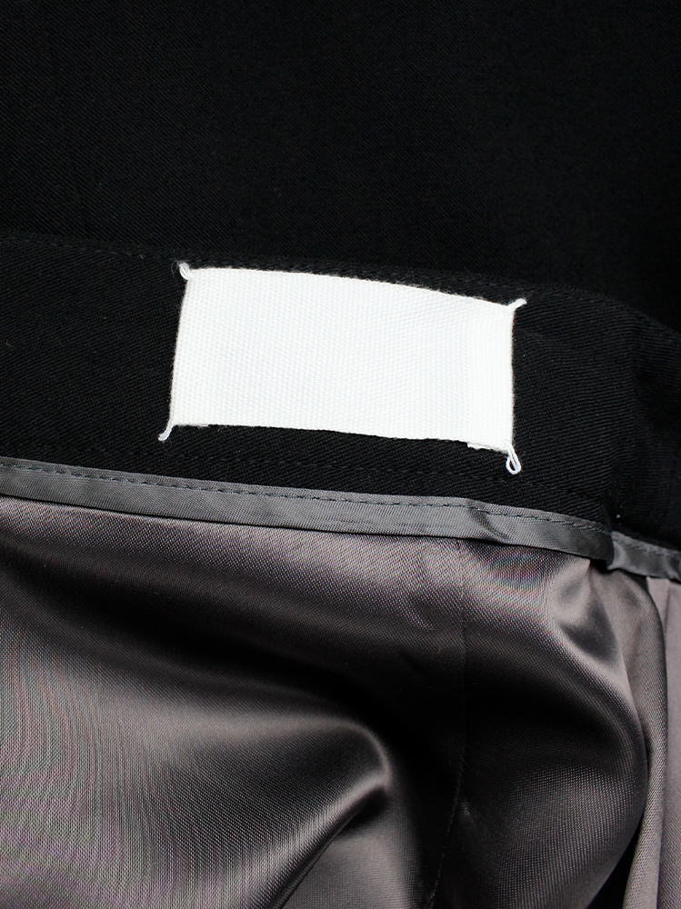 vintage Maison Martin Margiela black skirt with lining pulled out of the pockets fall 2003 (10)