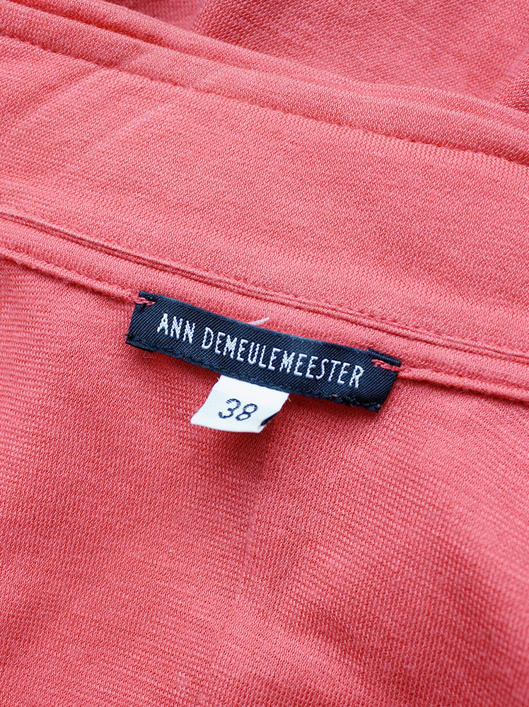 Ann Demeulemeester orange waistcoat with oversized cargo pockets spring 2004 (4)