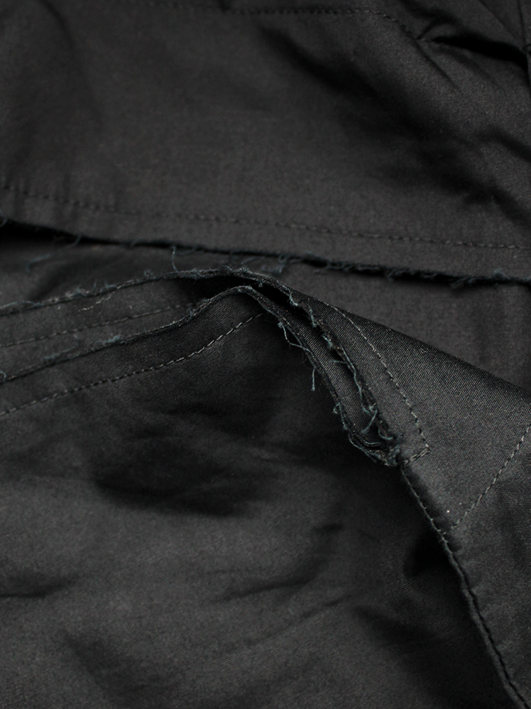 Comme des Garçons black sculptural top with pouch attached by straps spring 2014 (2)