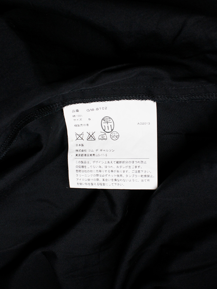Comme des Garçons black sculptural top with pouch attached by straps spring 2014 (5)