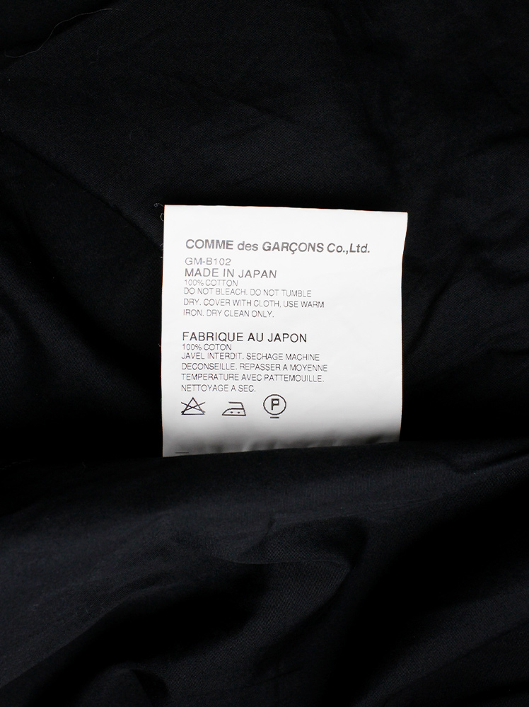 Comme des Garçons black sculptural top with pouch attached by straps spring 2014 (6)