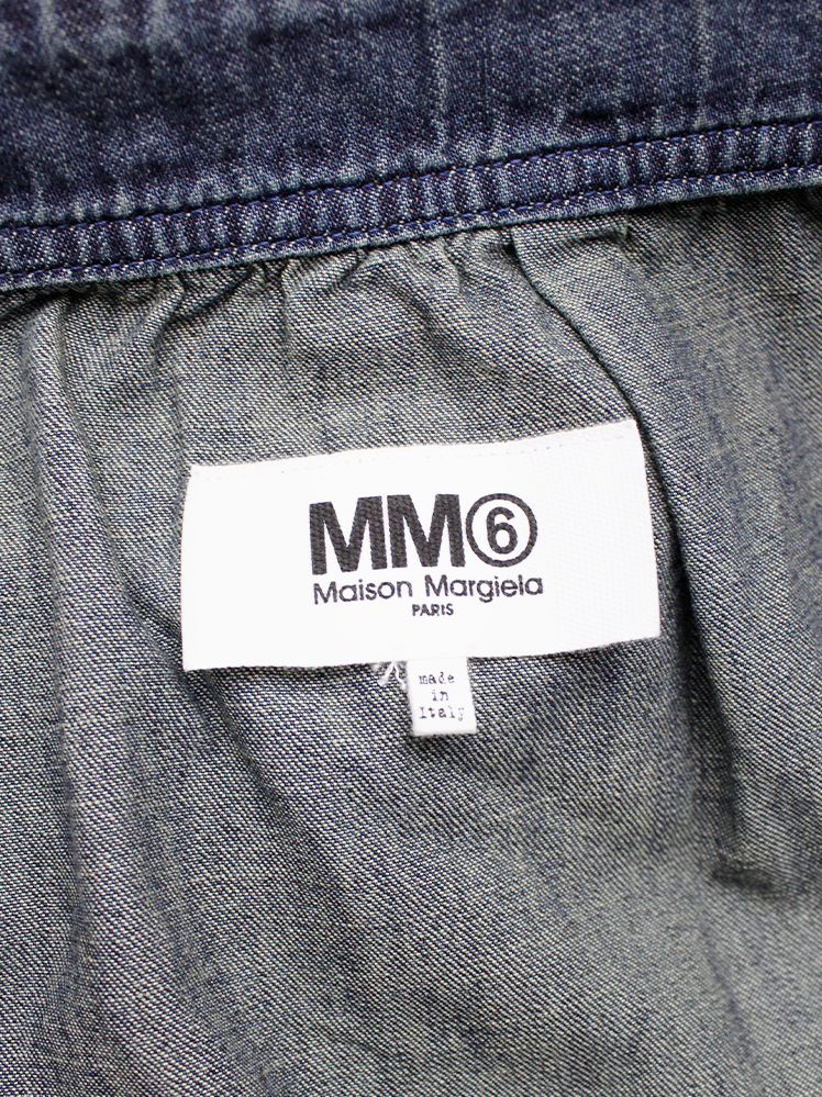 Maison Margiela MM6 wide denim trousers made of two separate legs spring 2016 (17)
