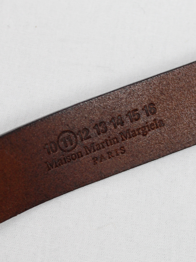 Maison Martin Margiela brown leather bracelet with white paint spring 2010 (12)