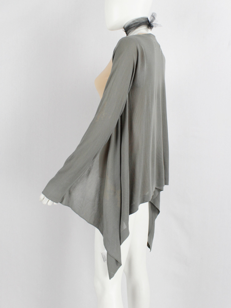 Maison Martin Margiela grey cape cardigan with integrated sleeves spring 2008 (1)