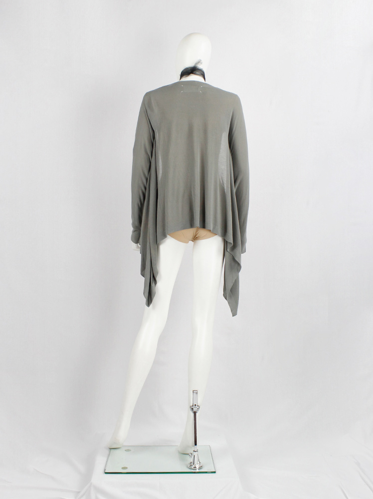 Maison Martin Margiela grey cape cardigan with integrated sleeves spring 2008 (16)