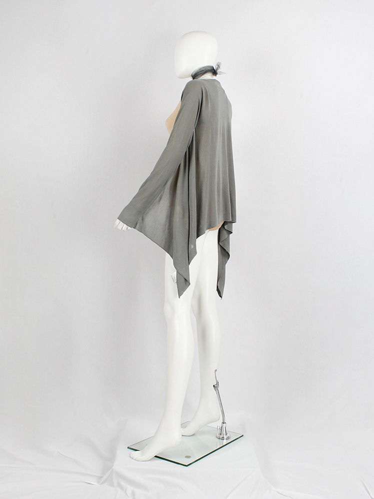 Maison Martin Margiela grey cape cardigan with integrated sleeves spring 2008 (17)