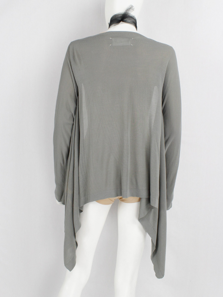 Maison Martin Margiela grey cape cardigan with integrated sleeves spring 2008 (4)