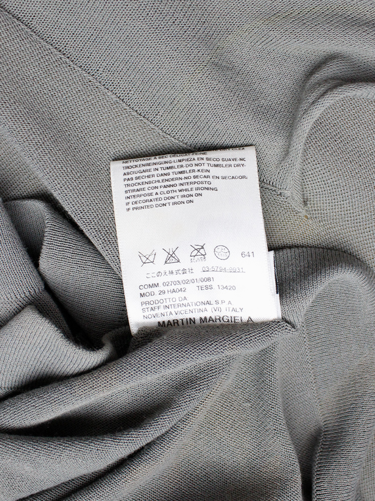 Maison Martin Margiela grey cape cardigan with integrated sleeves spring 2008 (7)