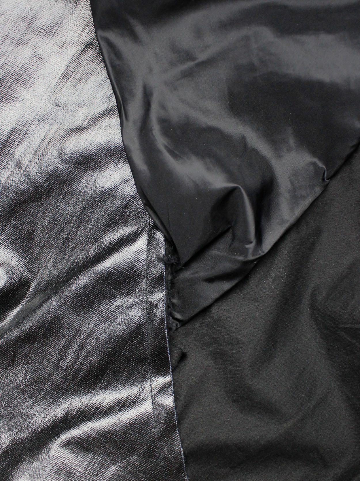 Rick Owens DRKSHDW black three-dimensional geometric tunic with front sash (1)
