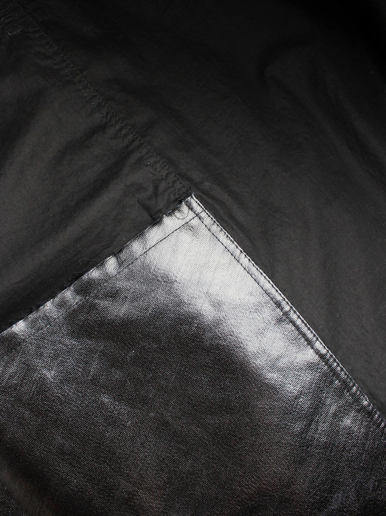 Rick Owens DRKSHDW black three-dimensional geometric tunic with front sash (2)