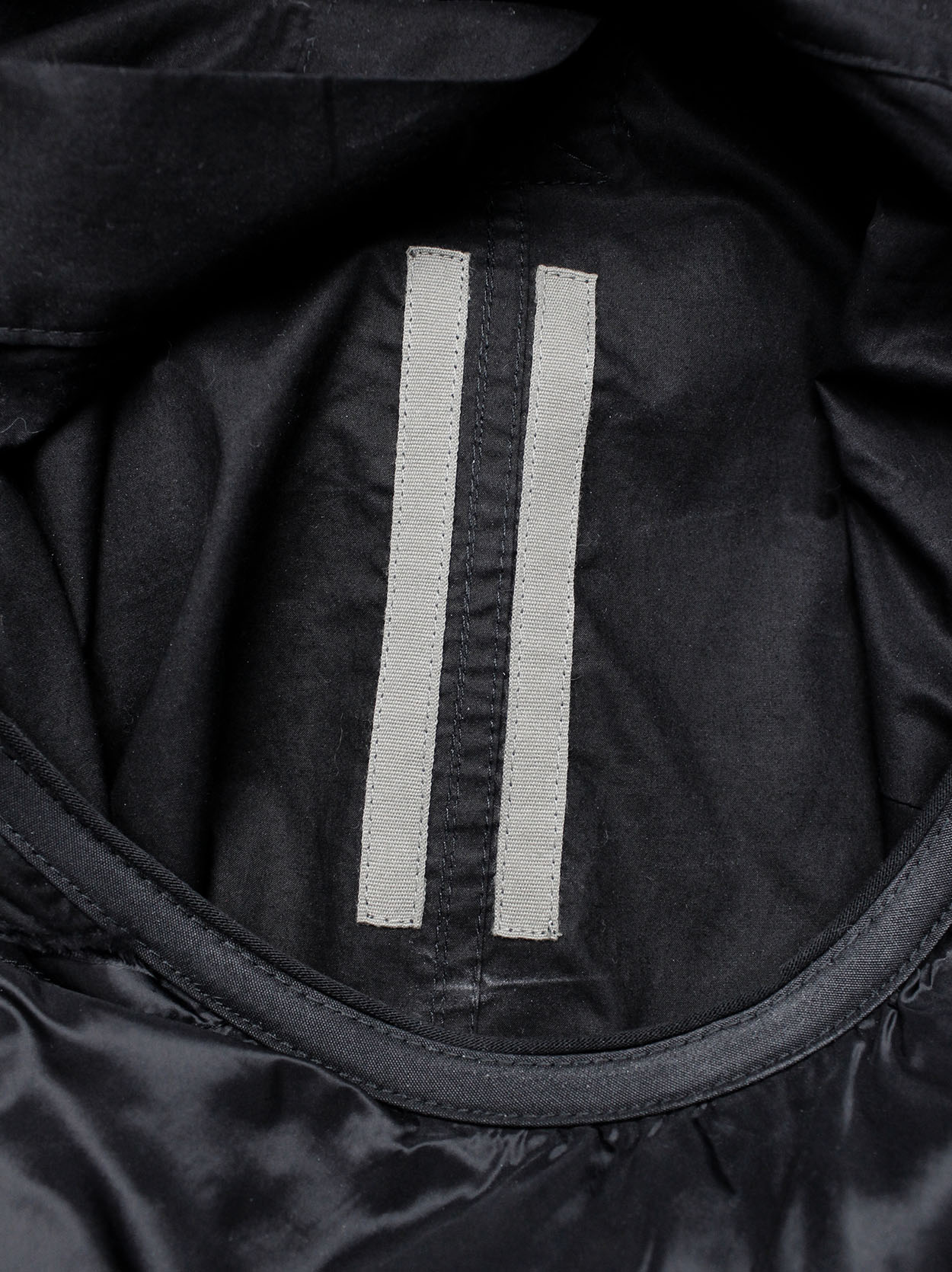 Rick Owens DRKSHDW black three-dimensional geometric tunic with front sash (5)