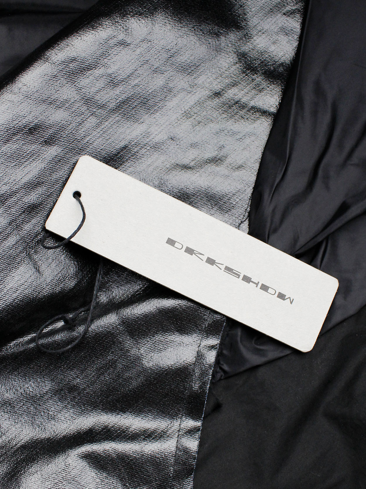 Rick Owens DRKSHDW black three-dimensional geometric tunic with front sash (8)