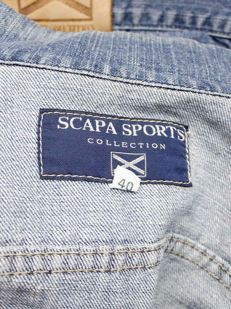 Walter Van Beirendonck for Scapa classic denim jacket with trompe-l’oeil patches (11)