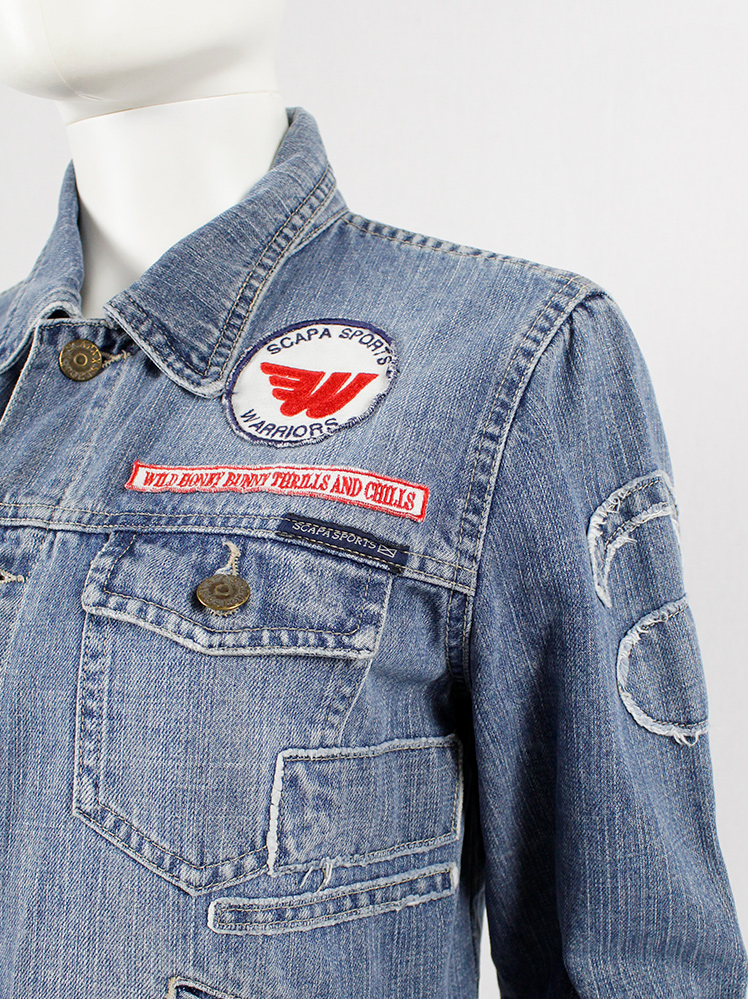 Walter Van Beirendonck for Scapa classic denim jacket with trompe-l’oeil patches (4)