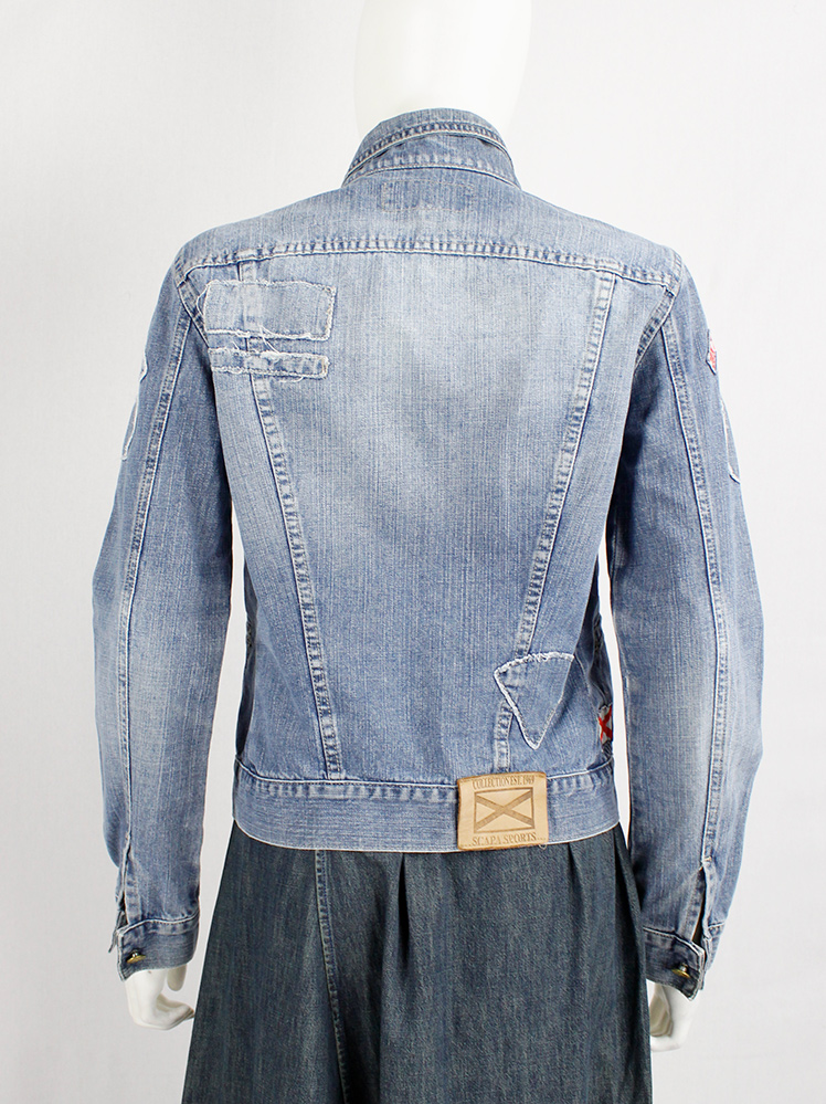 Walter Van Beirendonck for Scapa classic denim jacket with trompe-l’oeil patches (8)