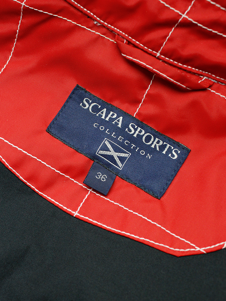 Walter Van Beirendonck for Scapa red ‘Formula 1’ jacket with black and white stripes (6)