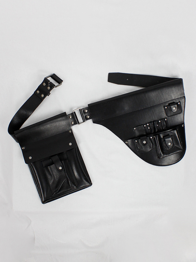 vintage Black leather studded tool belt designed by A F Vandevorst for their in-house staff (1)