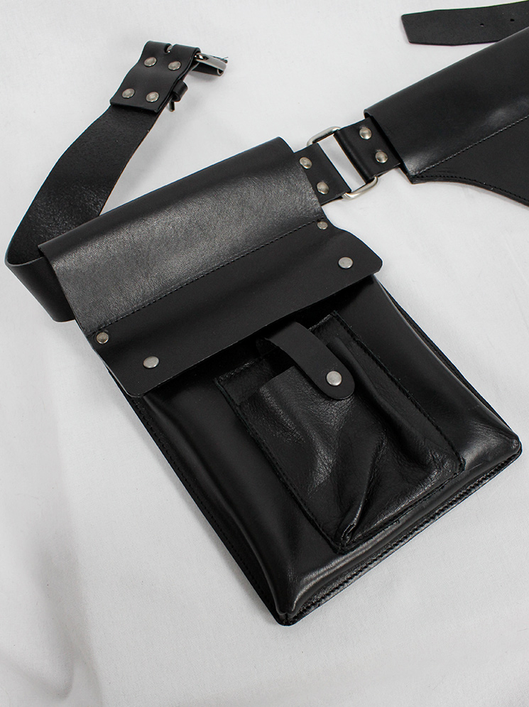 vintage Black leather studded tool belt designed by A F Vandevorst for their in-house staff (3)