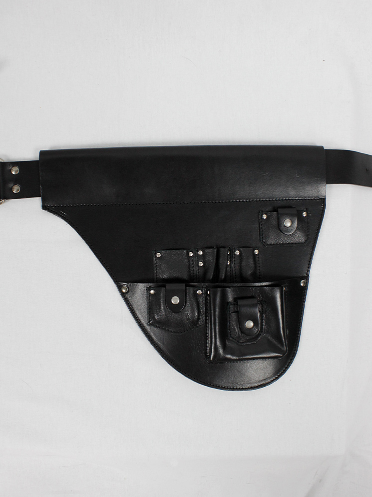 vintage Black leather studded tool belt designed by A F Vandevorst for their in-house staff (4)