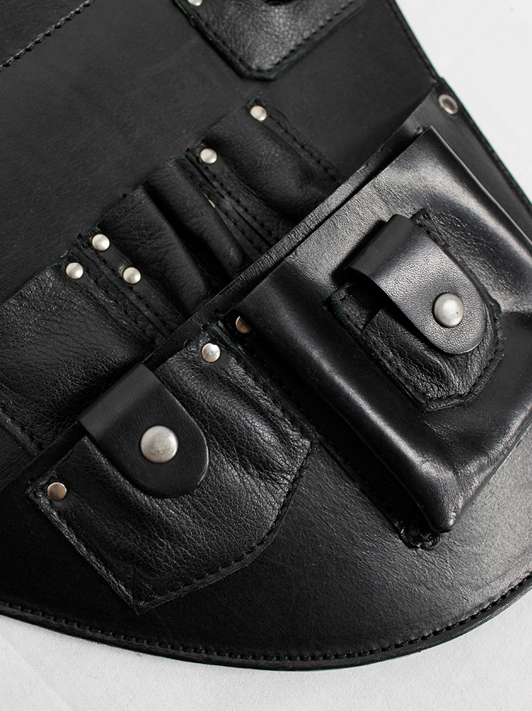 vintage Black leather studded tool belt designed by A F Vandevorst for their in-house staff (6)