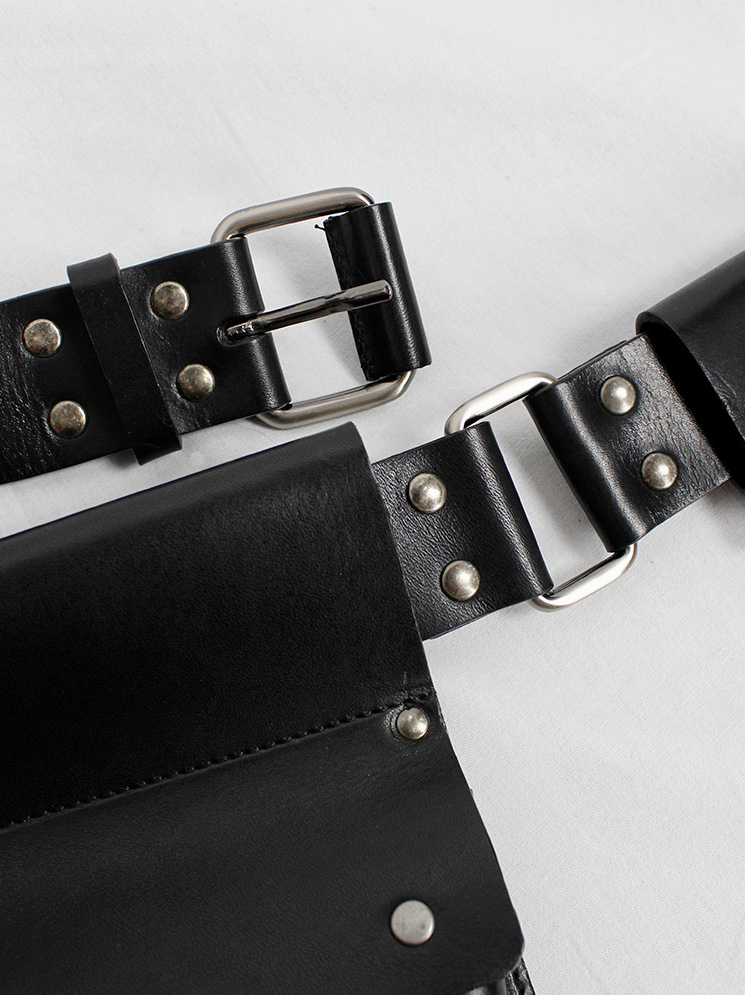 vintage Black leather studded tool belt designed by A F Vandevorst for their in-house staff (7)