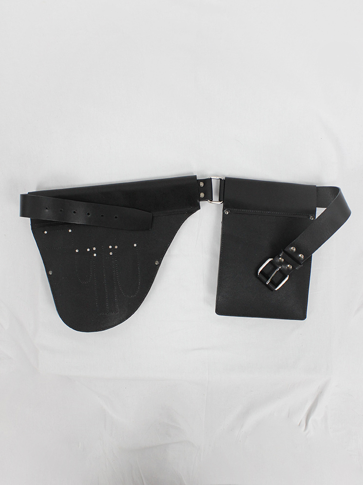 vintage Black leather studded tool belt designed by A F Vandevorst for their in-house staff (8)