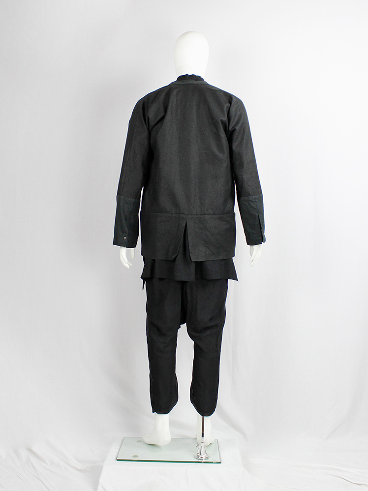 vintage Jan-Jan Van Essche black woven kimono jacket with contrasting trim and sleeves (18)