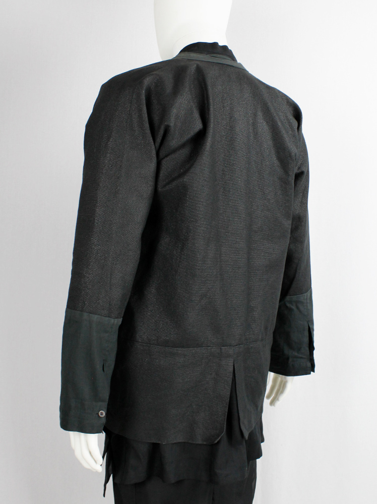 vintage Jan-Jan Van Essche black woven kimono jacket with contrasting trim and sleeves (2)