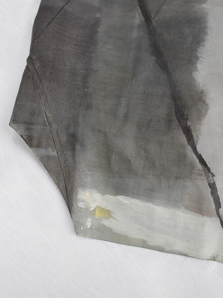 af Vandevorst grey geometric skirt hand-painted by Katrien Wuyts spring 2011 (15)