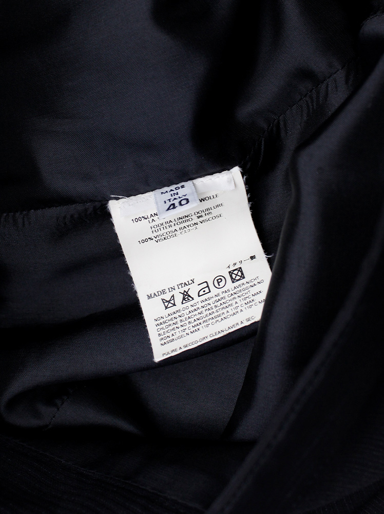 vintage Maison Martin Margiela black skirt tailored outwards with exposed lining on the back fall 2005 (20)
