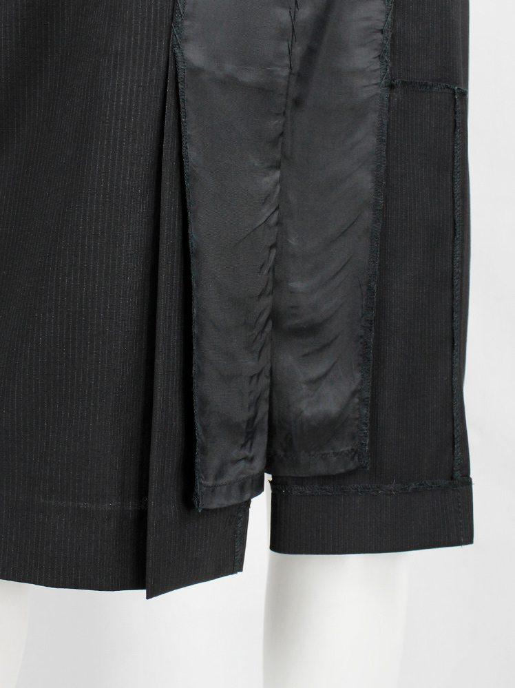 vintage Maison Martin Margiela black skirt tailored outwards with exposed lining on the back fall 2005 (9)
