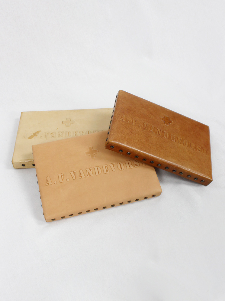 af Vandevorst leather display plaques with bronze studs for the fall 1998 store windows (26)