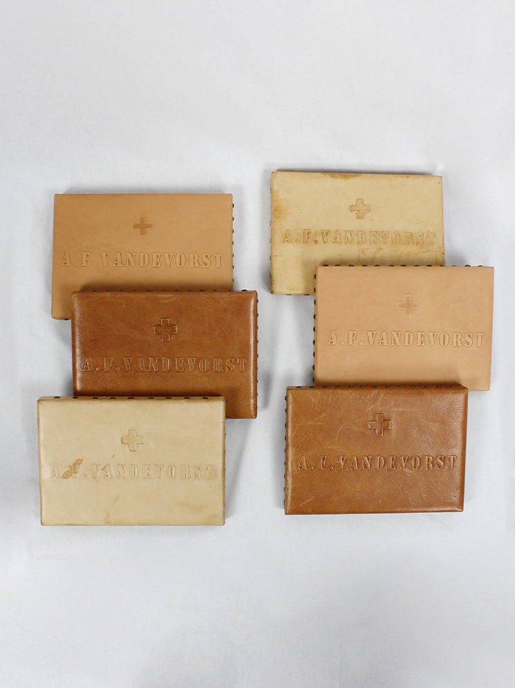 af Vandevorst leather display plaques with bronze studs for the fall 1998 store windows (6)