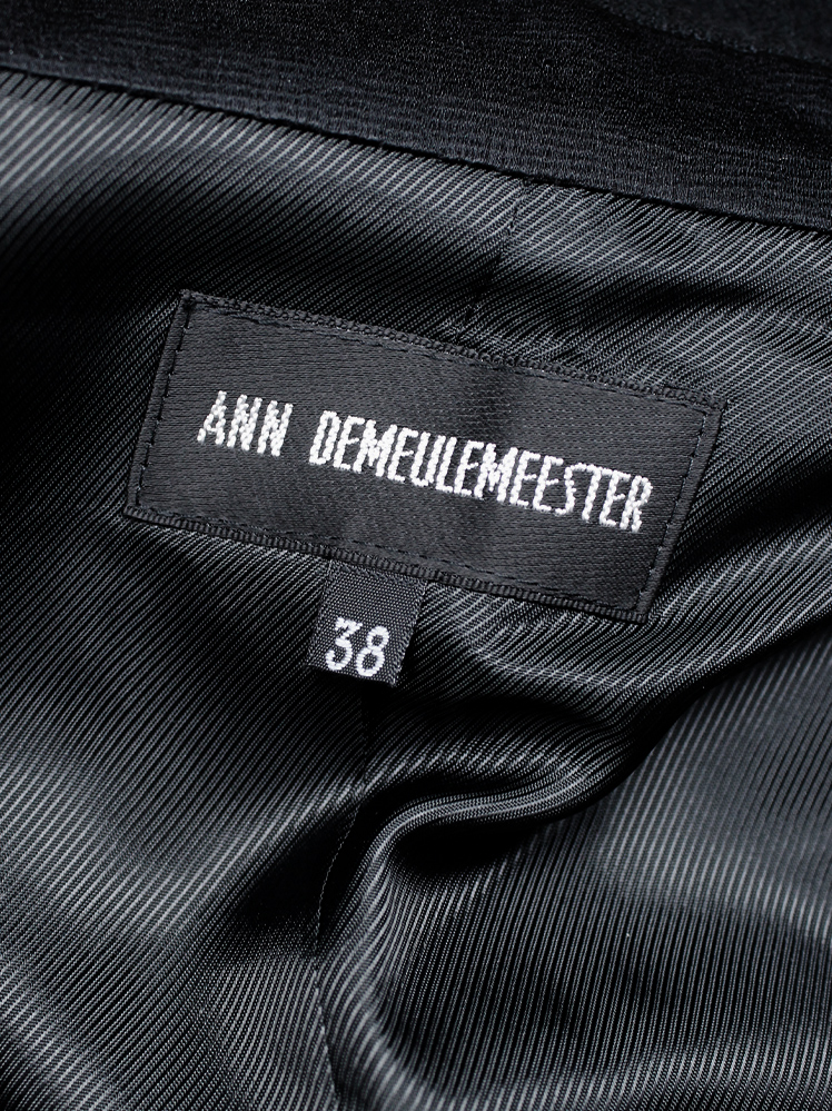 vintage Ann Demeulemeester black cropped bolero with brass buttons fall 2009 (11)
