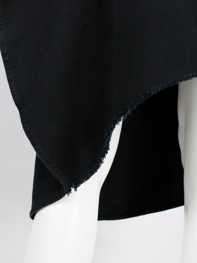 vintage Maison Margiela MM6 black denim skirt made of a two-dimensional circle fall 2020 (13)