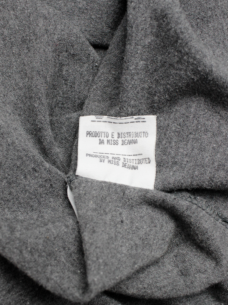vintage Maison Martin Margiela grey mock turtleneck jumper with loose threads fall 1998 (7)