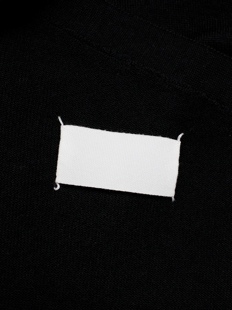 Maison Martin Margiela black stretched out cardigan hanging off the shoulder fall 2007 (7)