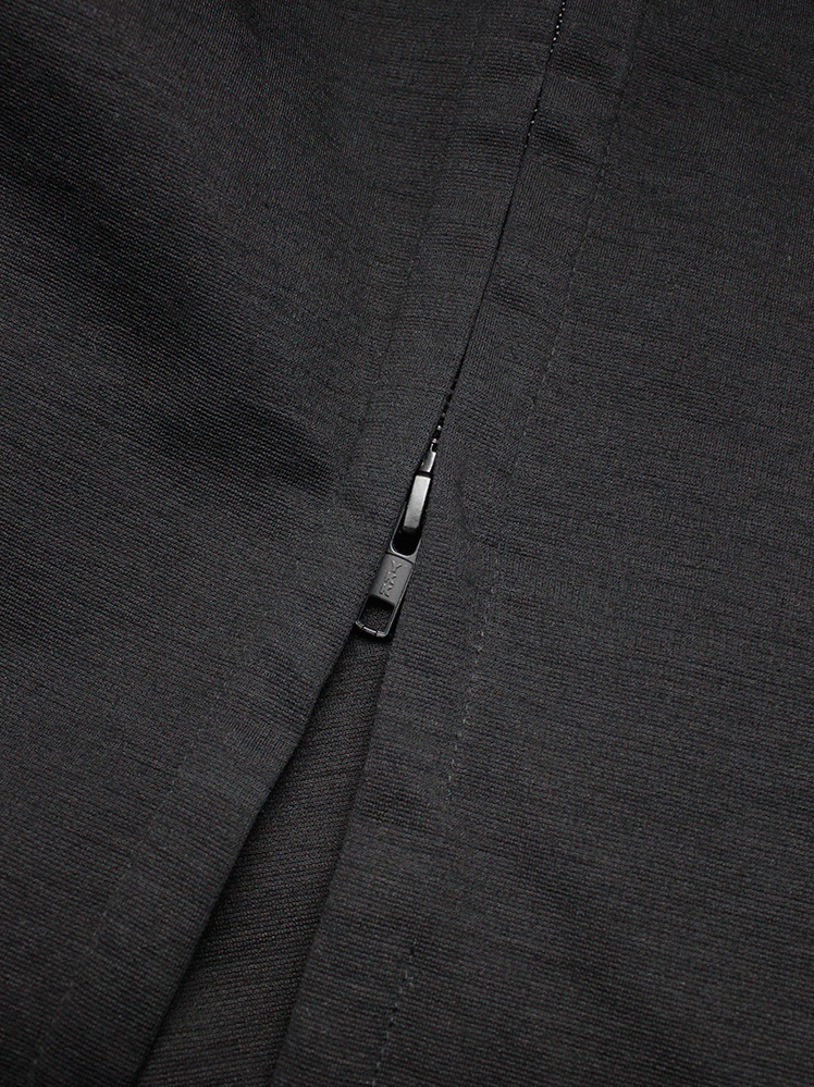 vintage Ann Demeulemeester black twisted maxi skirt with adjustable zipper slit fall 2012 (15)