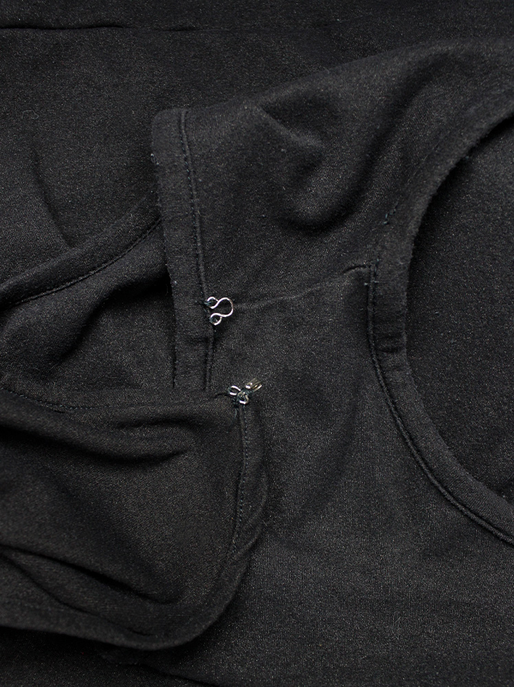 vintage af Vandevorst black sleeveless top with separate detachable sleeves fall 1999 (12)