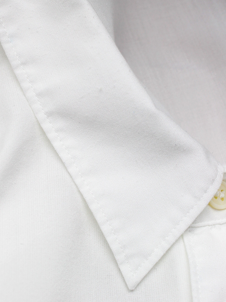vintage Comme des Garcons Homme Plus white shirt cut open on the back with belt straps 2017 (14)