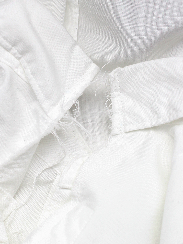 vintage Comme des Garcons Homme Plus white shirt cut open on the back with belt straps 2017 (16)