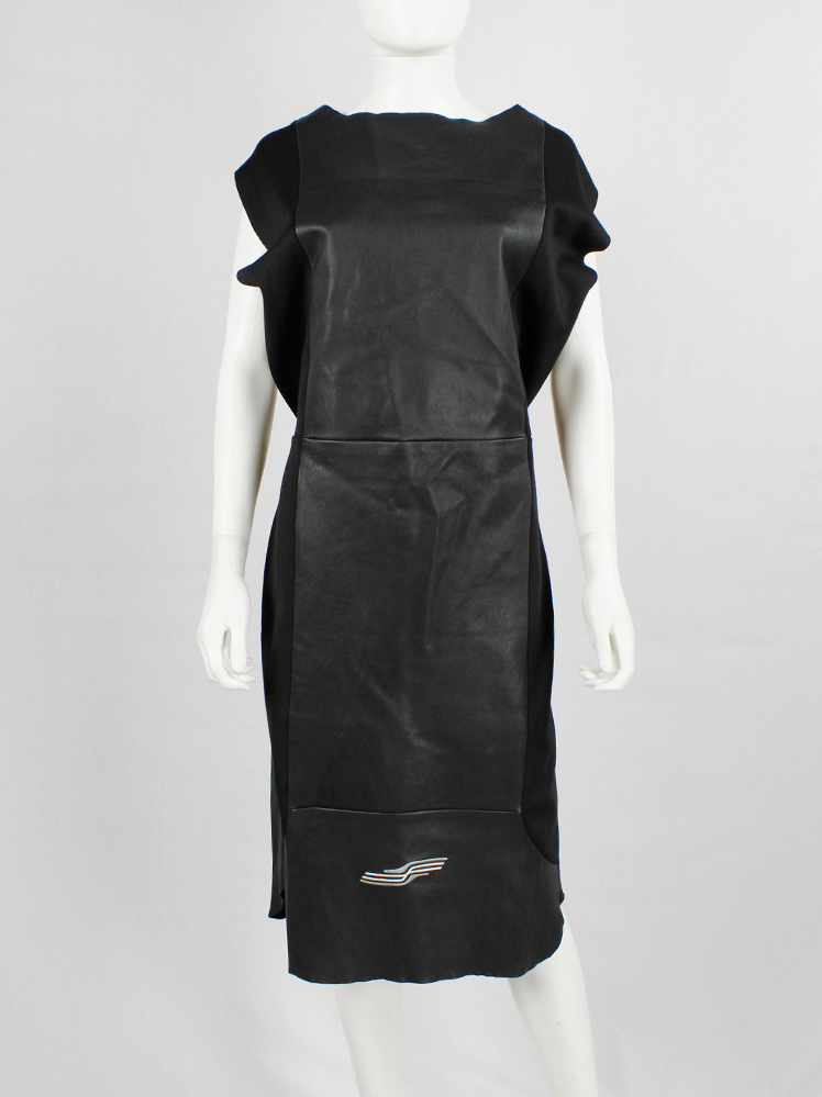 vintage Maison Martin Margiela H&M black backless dress modeled after a car seat cover 2012 (1)