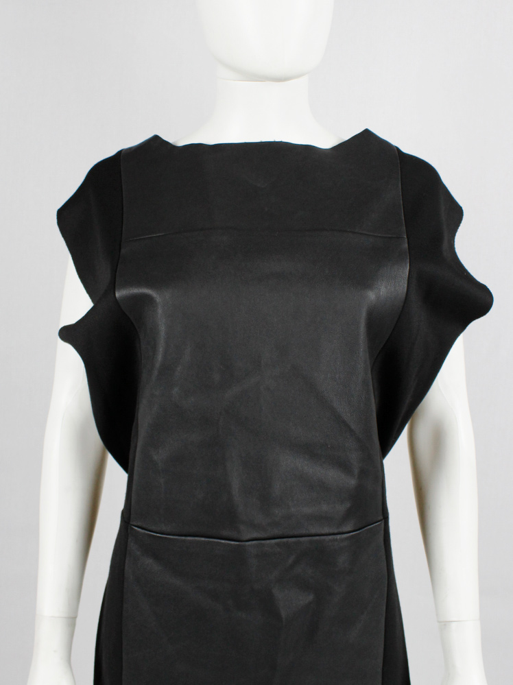 vintage Maison Martin Margiela H&M black backless dress modeled after a car seat cover 2012 (2)
