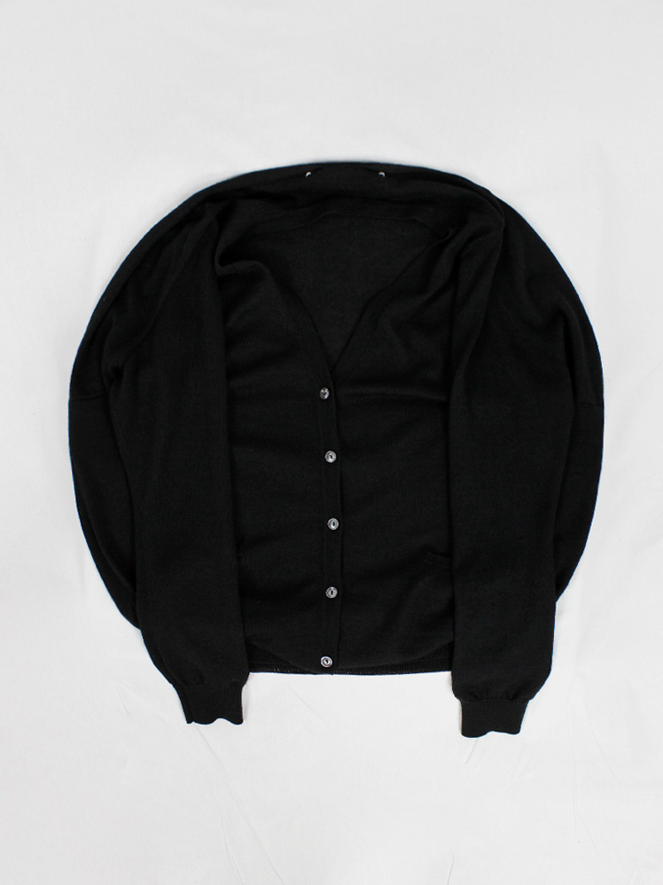 Maison Martin Margiela black two-dimensional circular cardigan