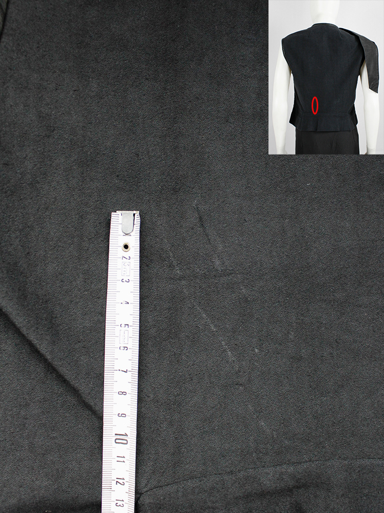 vintage Rick Owens NASKA black sleeveless panelled vest with leather drape spring 2012 (16)