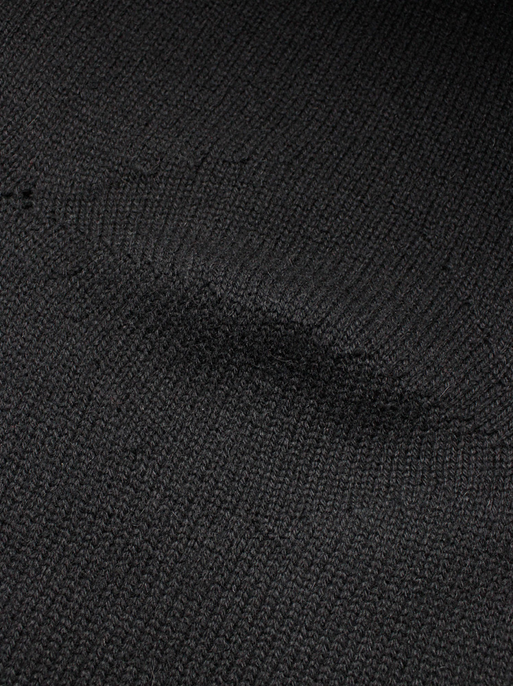 vintage af Vandevorst black jumper with 3D knitted bra panel and curved sleeves fall 1998 (8)