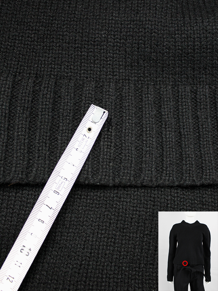 vintage af Vandevorst black jumper with 3D knitted bra panel and curved sleeves fall 1998 (9)